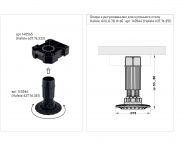 Опора з регулюванням для кухонного столу Hafele AXILO 78 H=60 чорний